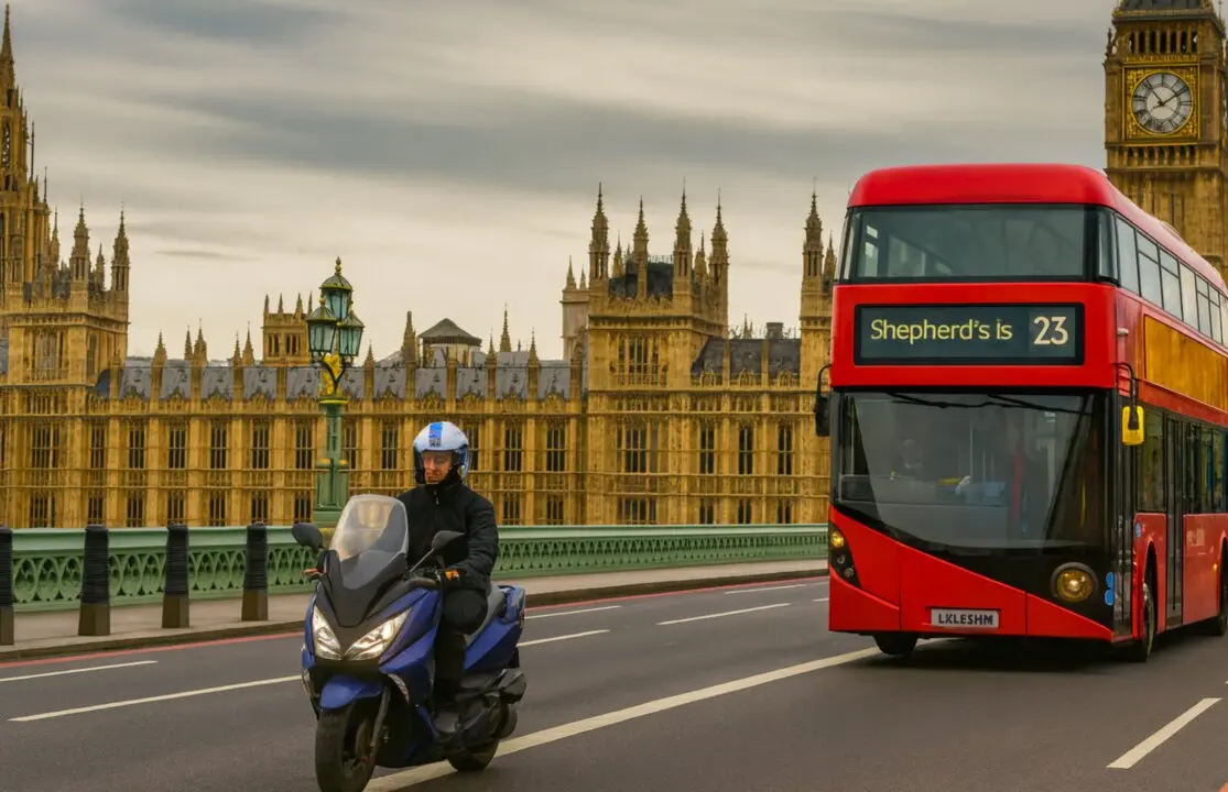 Una moto en Londres