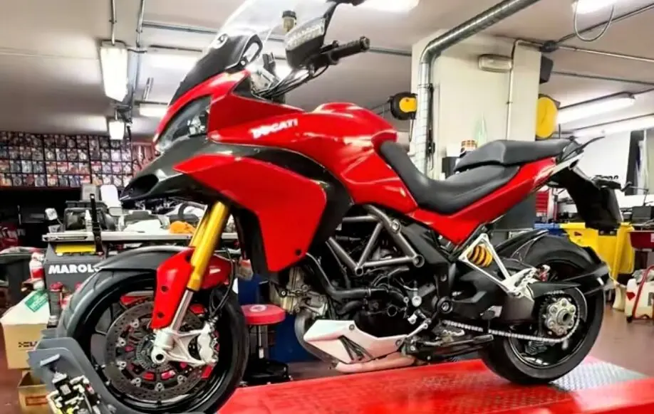 La Ducati Multistrada averiada