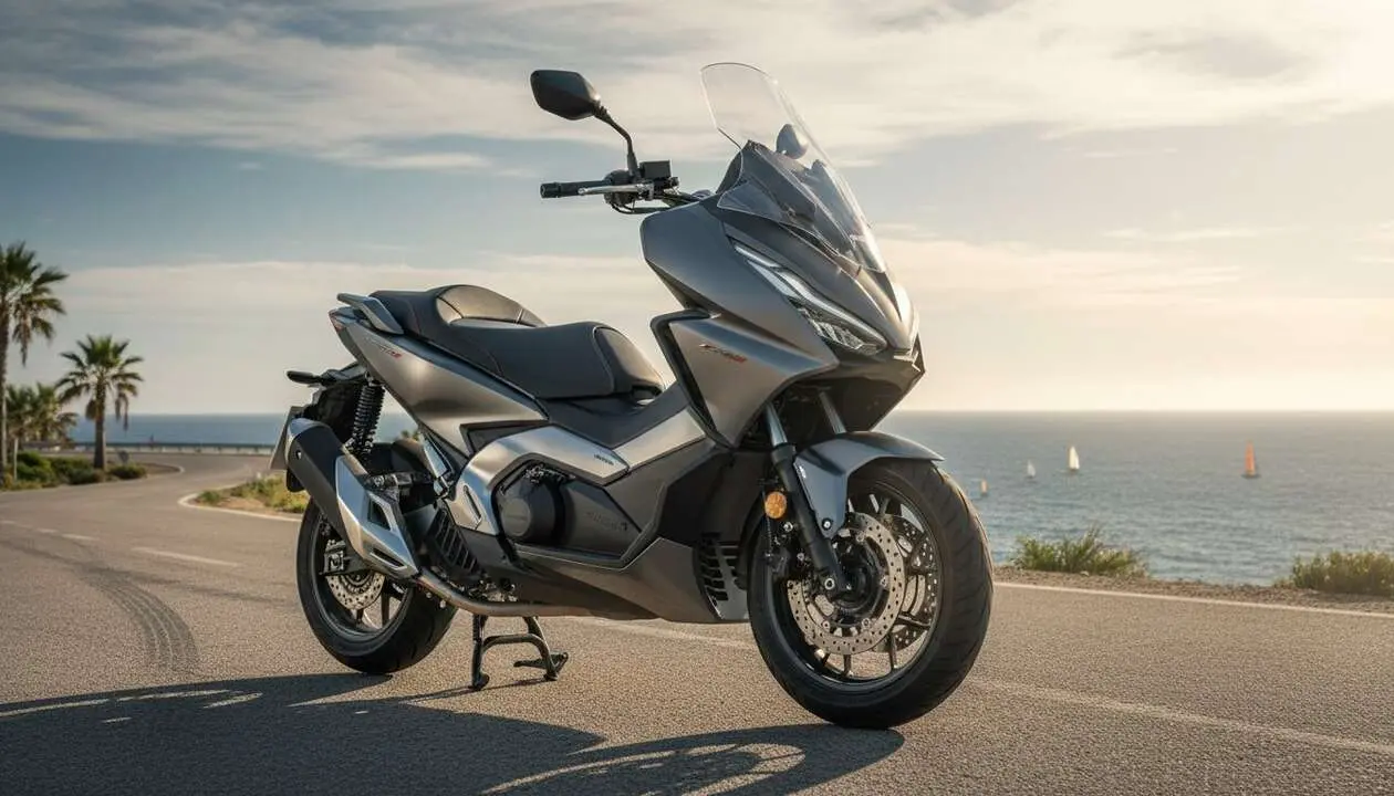  Honda Forza 750 en acci&oacute;n mostrando su dise&ntilde;o moderno, potencia y avanzada tecnolog&iacute;a que sorprenden a todos &mdash; Imagen generada por IA 