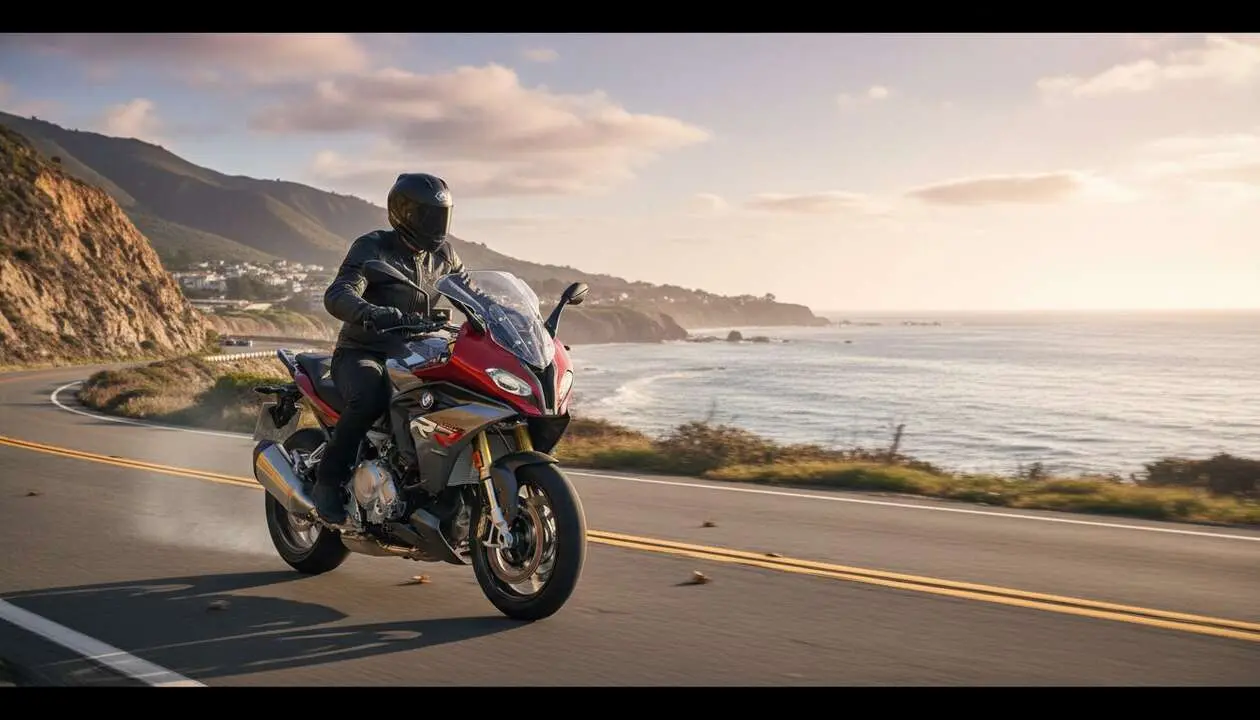  BMW R 1300 RS 2026 en acci&oacute;n sobre la carretera mostrando su dise&ntilde;o sport-tourer y alto rendimiento deportivo &mdash; Imagen generada por IA 