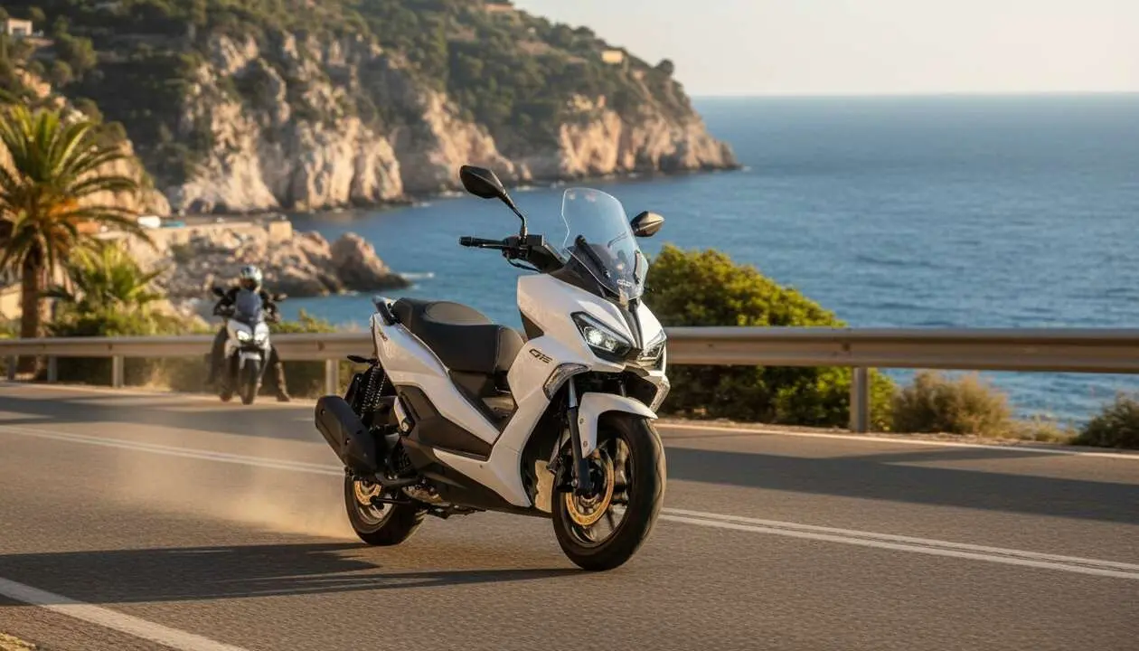  QJ Motor ATR 125 scooter crossover econ&oacute;mico ideal para conductores con carn&eacute; B que buscan calidad y ahorro &mdash; Imagen generada por IA 