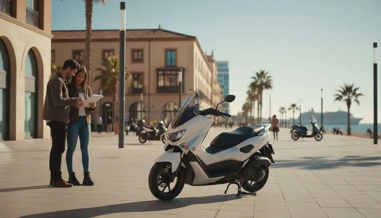  Yamaha NMax 2026 la moto m&aacute;s vendida en Espa&ntilde;a por su rendimiento y dise&ntilde;o innovador &mdash; Imagen generada por IA 