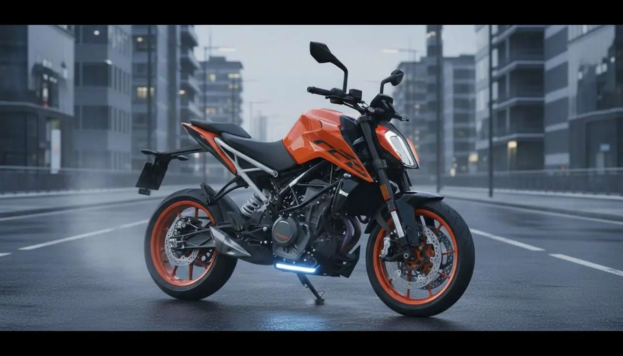  KTM 490 Duke 2026 en acci&oacute;n, la moto innovadora que revoluciona el mercado con dise&ntilde;o y rendimiento excepcional &mdash; Imagen generada por IA 