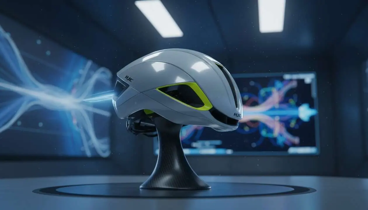  Casco HJC Furion 3 con dise&ntilde;o aerodin&aacute;mico para mejorar la seguridad y rendimiento en la conducci&oacute;n &mdash; Imagen generada por IA 