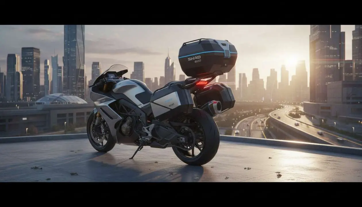  Ba&uacute;l SHAD SH51 2026 con gran capacidad y dise&ntilde;o moderno para motos y motoristas exigentes &mdash; Imagen generada por IA 