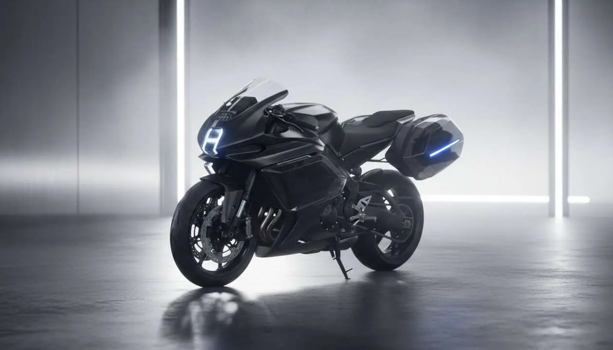  Moto equipada con el sistema Stealth invisible de Givi que mejora su estilo y funcionalidad sin perder est&eacute;tica &mdash; Imagen generada por IA 