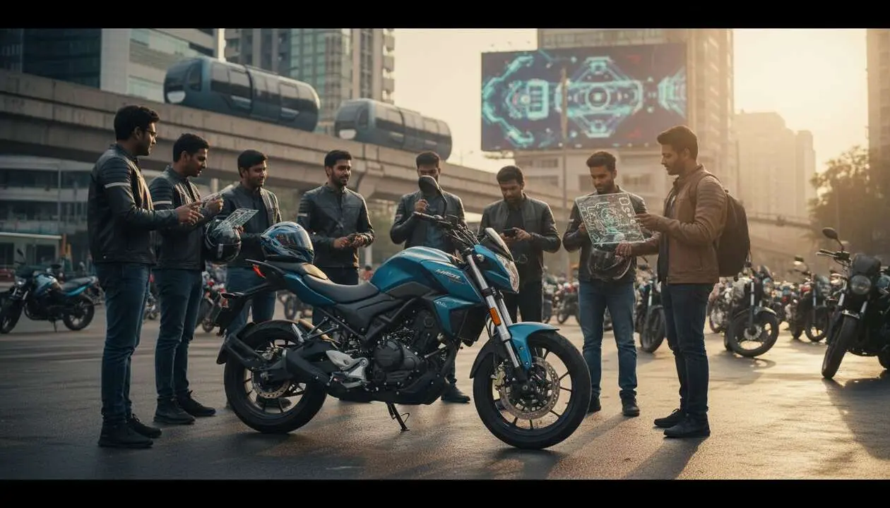  Hero Hunk 440 la moto india ideal para conductores A2 en 2026 por su dise&ntilde;o y rendimiento destacado &mdash; Imagen generada por IA 