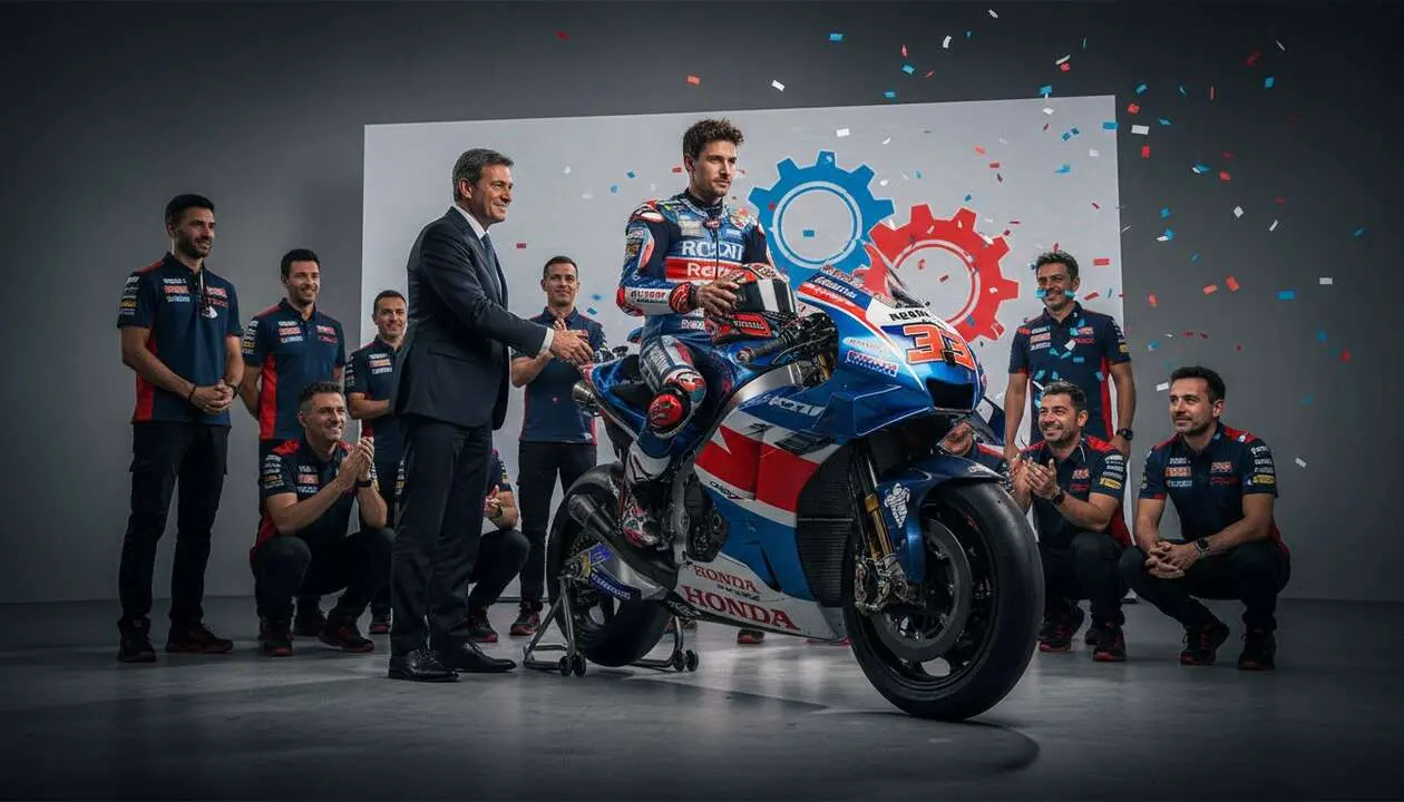  Piloto estrella cambia de Aprilia a Honda revolucionando la temporada de MotoGP &mdash; Imagen generada por IA 