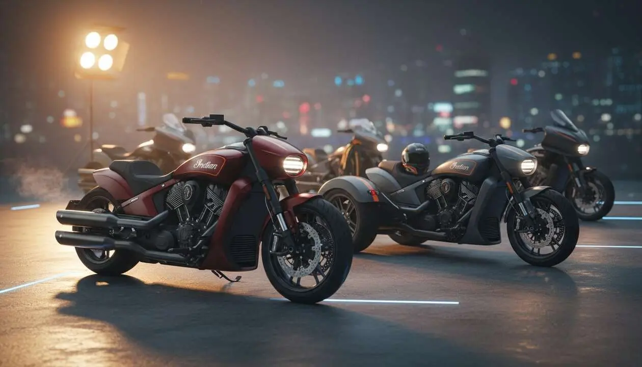  Nueva gama 2026 de Indian Motorcycles con modelos innovadores y trikes exclusivos para los amantes de las motos &mdash; Imagen generada por IA 