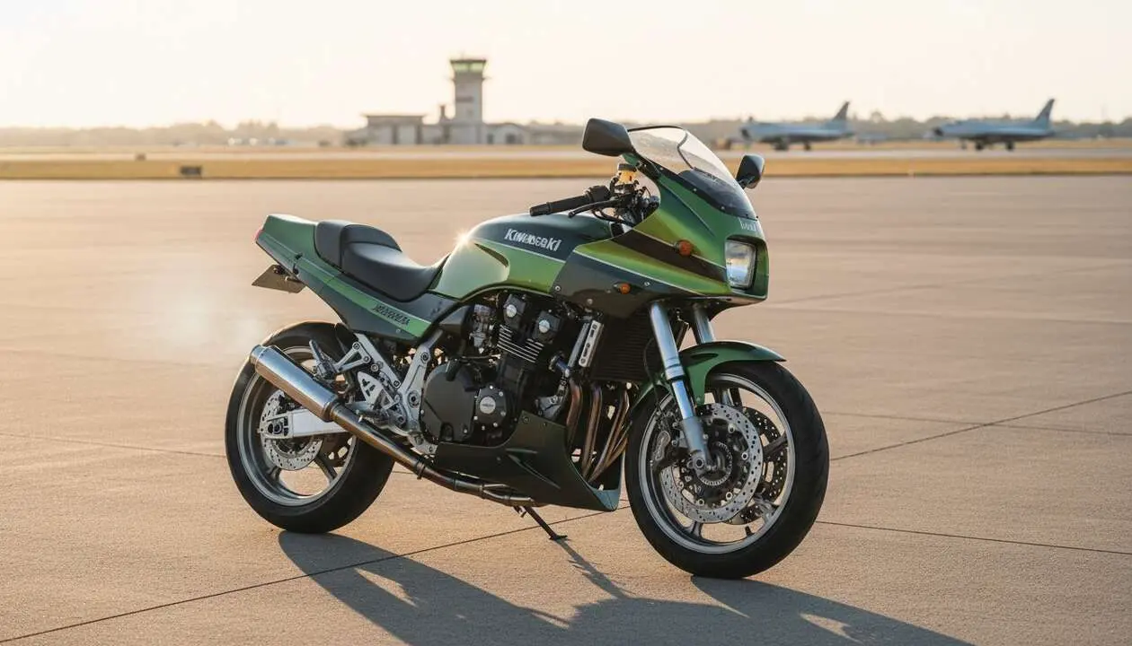  Kawasaki GPZ900R restomod definitivo de Top Gun en exhibici&oacute;n con dise&ntilde;o renovado y potente motor &mdash; Imagen generada por IA 