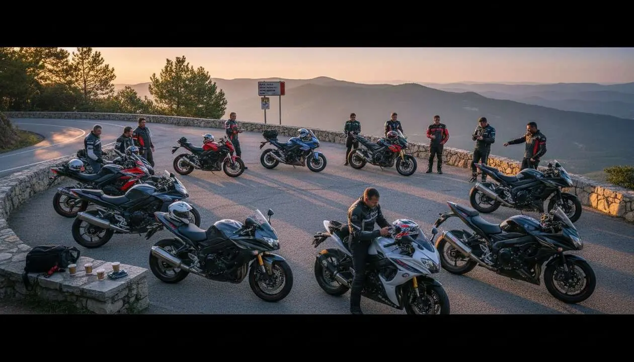  Motociclista disfrutando de los beneficios exclusivos del nuevo Suzuki Moto Club para amantes de las motos &mdash; Imagen generada por IA 