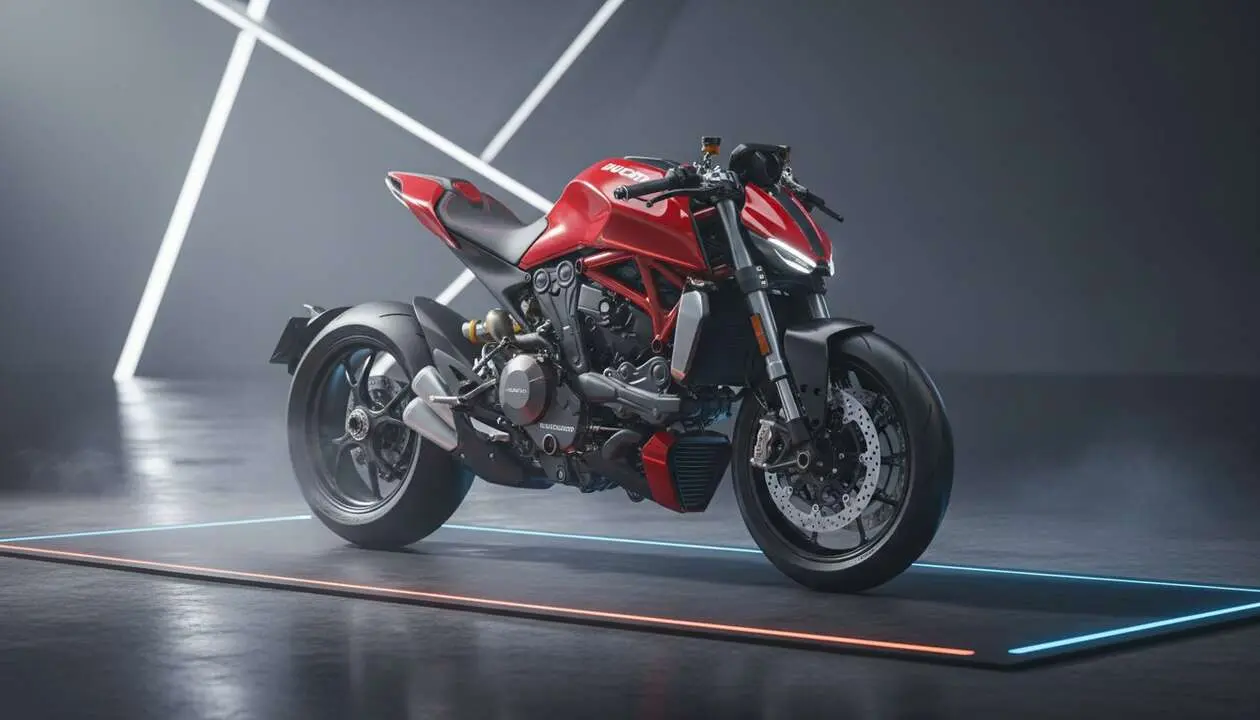  Ducati Monster V2 2026 en acci&oacute;n mostrando su potencia y dise&ntilde;o moderno que enamora a los motociclistas &mdash; Imagen generada por IA 
