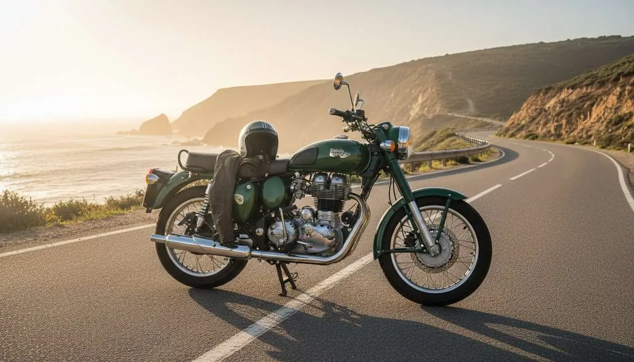  Royal Enfield Bullet 650 2026 en color negro con motor bicil&iacute;ndrico mostrando su dise&ntilde;o cl&aacute;sico renovado &mdash; Imagen generada por IA 