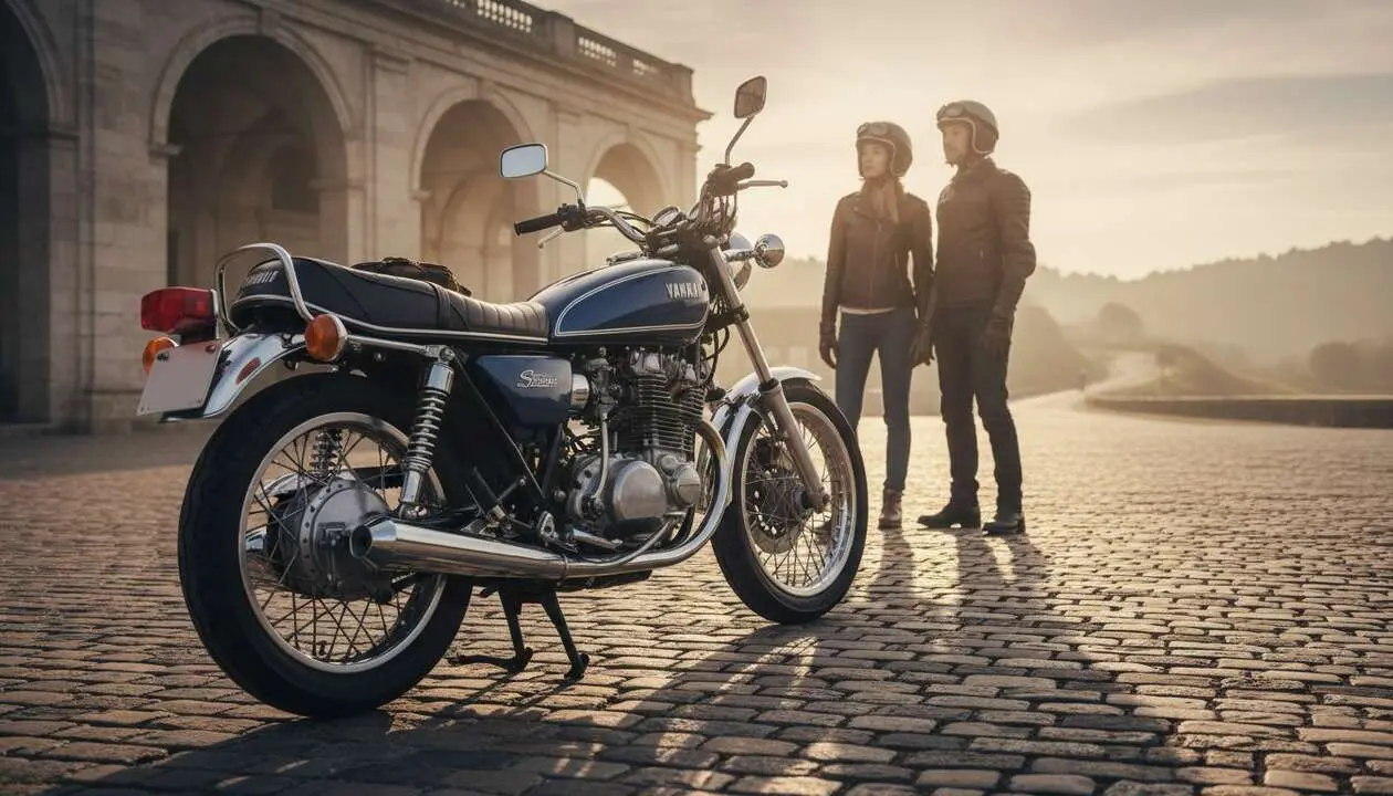  Yamaha XJ400 Special en ruta, una moto cl&aacute;sica y legendaria que sigue conquistando a los amantes del racer &mdash; Imagen generada por IA 