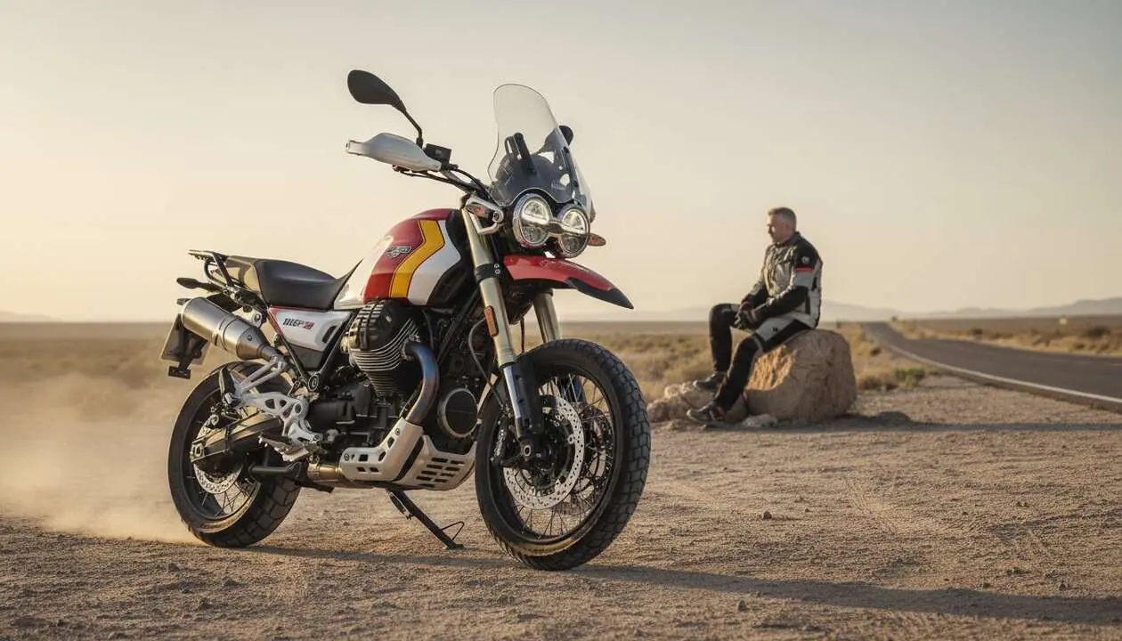  Moto Guzzi V85 TT con dise&ntilde;o renovado estilo ochentero y esp&iacute;ritu rally para aventura y pasi&oacute;n por las motos cl&aacute;sicas &mdash; Imagen generada por IA 