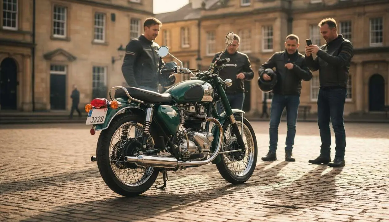  BSA Bantam 350 2026 moto retro para fans A2 con dise&ntilde;o cl&aacute;sico y rendimiento moderno &mdash; Imagen generada por IA 
