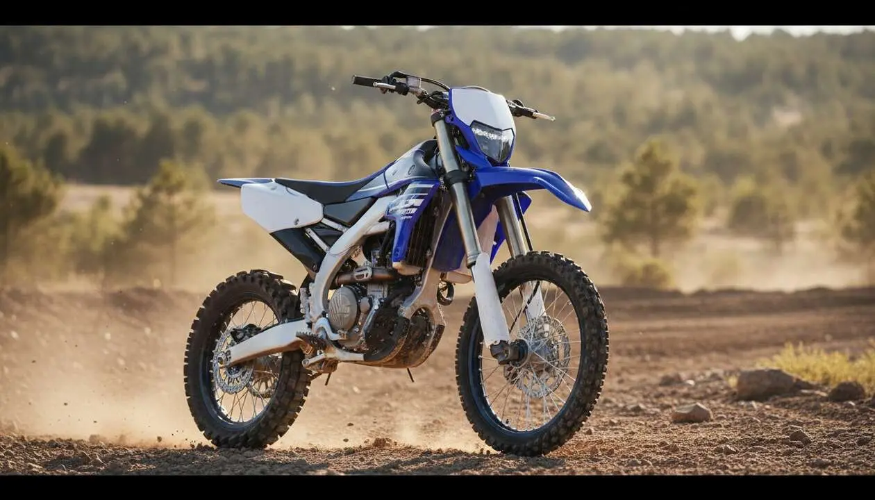 Yamaha YZ250F 2027 destacando su dise&ntilde;o innovador y potente motor para motocross competitivo &mdash; Imagen generada por IA 