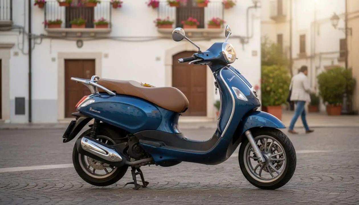  Piaggio Beverly 25 Aniversario edici&oacute;n especial en color rojo con dise&ntilde;o exclusivo para fan&aacute;ticos de la moto urbana &mdash; Imagen generada por IA 