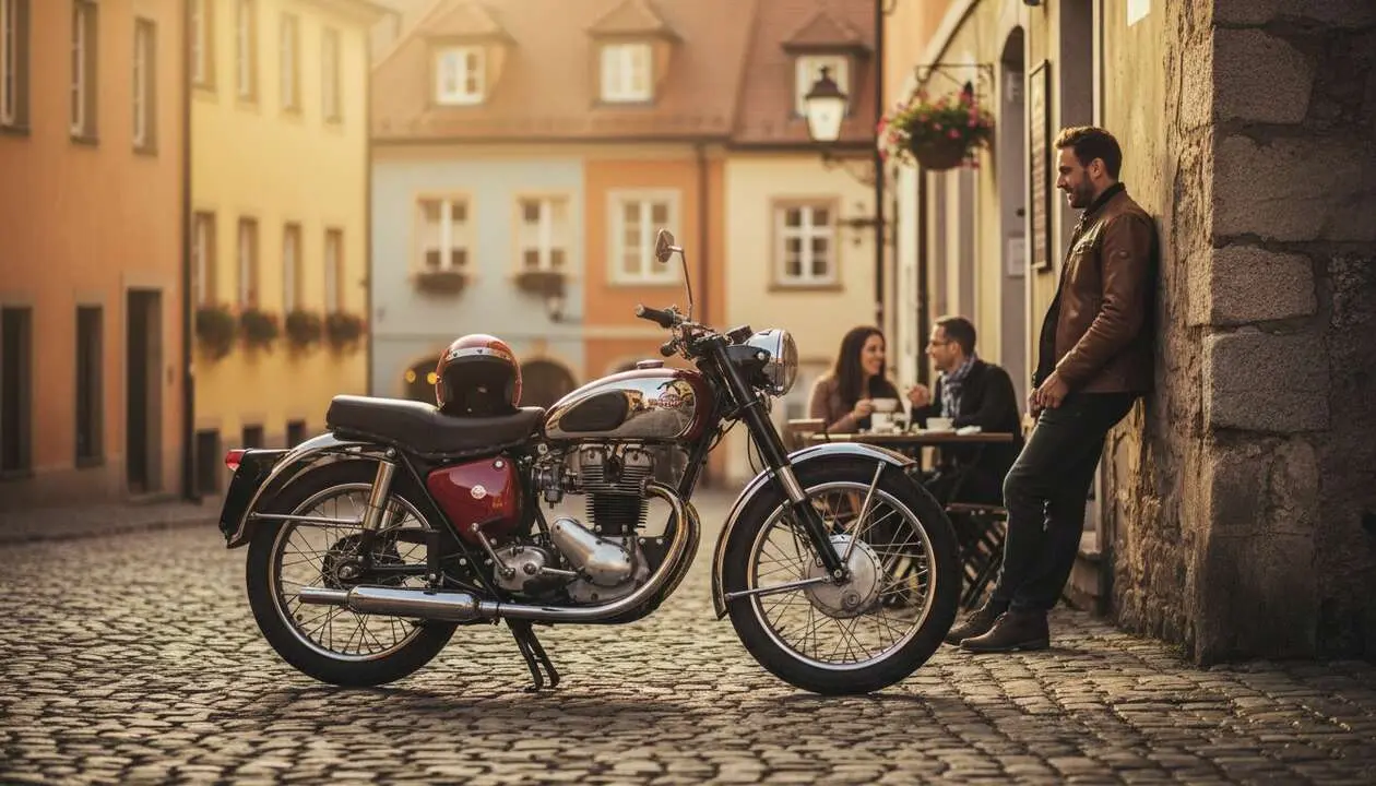  BSA Bantam 350 moto retro econ&oacute;mica ideal para conductores con carnet A2 que buscan estilo y ahorro &mdash; Imagen generada por IA 