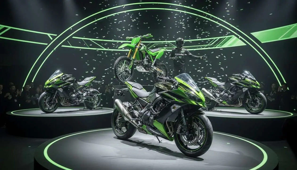  Kawasaki presenta en 2026 motos 2T innovadoras con precios irresistibles para los amantes de la velocidad y la tecnolog&iacute;a &mdash; Imagen generada por IA 