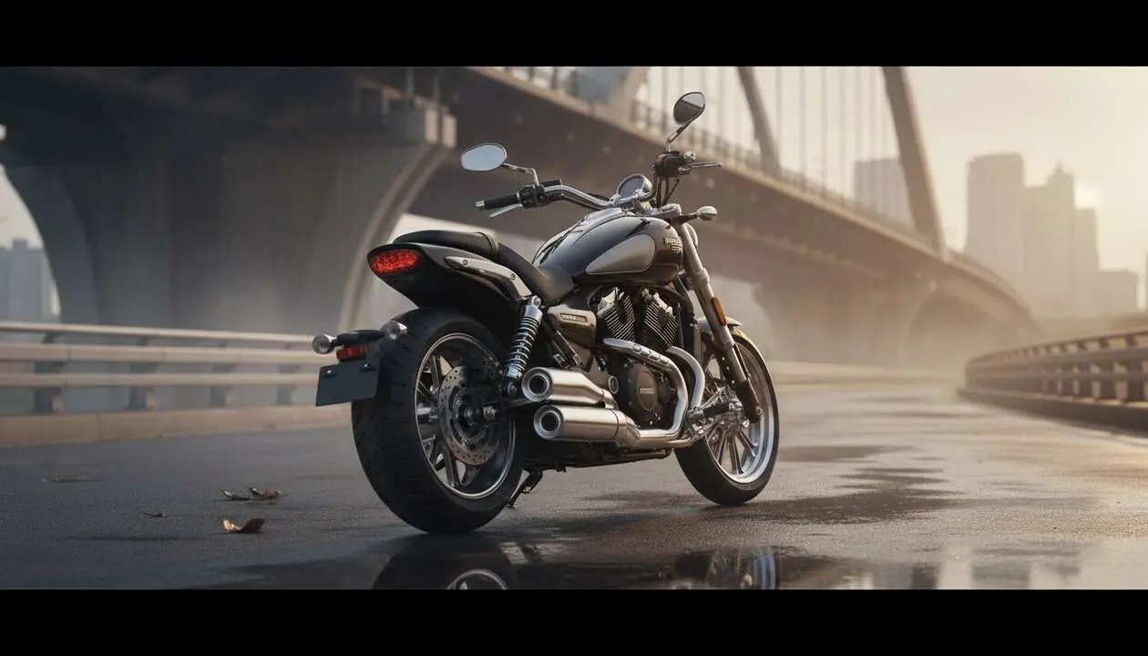  Motocicleta Benda Dark Flag 600 cruiser china con potente motor V4 y dise&ntilde;o moderno espectacular &mdash; Imagen generada por IA 