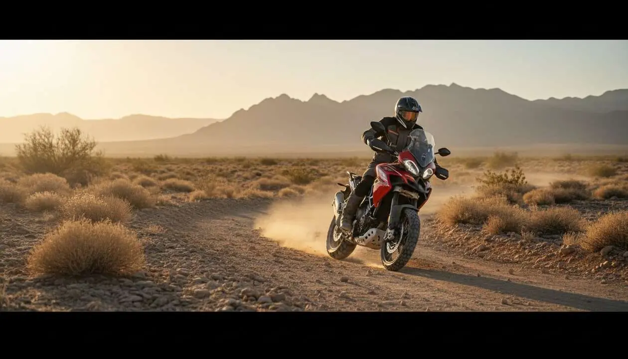  MV Agusta Enduro Veloce 2026 en acci&oacute;n mostrando su potencia y versatilidad para cualquier terreno off road &mdash; Imagen generada por IA 