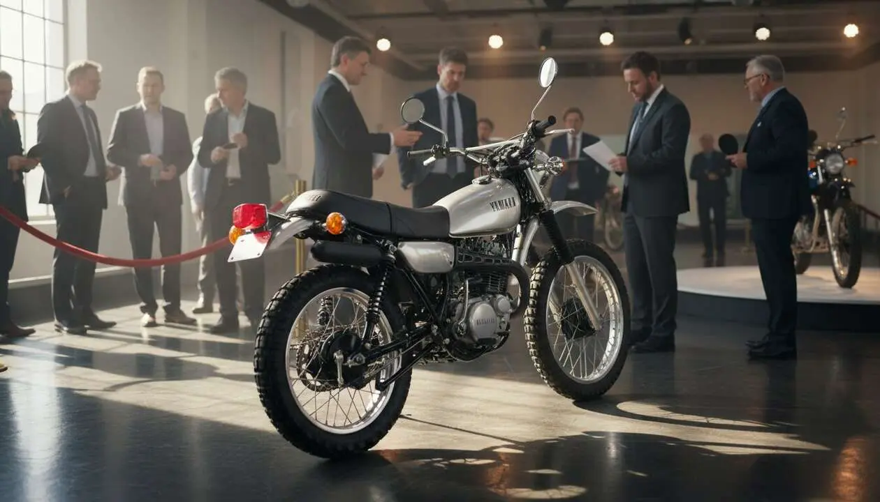  Yamaha XT500 1981 con solo 47 km recorre r&eacute;cord hist&oacute;rico en subasta de motos cl&aacute;sicas en excelente estado &mdash; Imagen generada por IA 