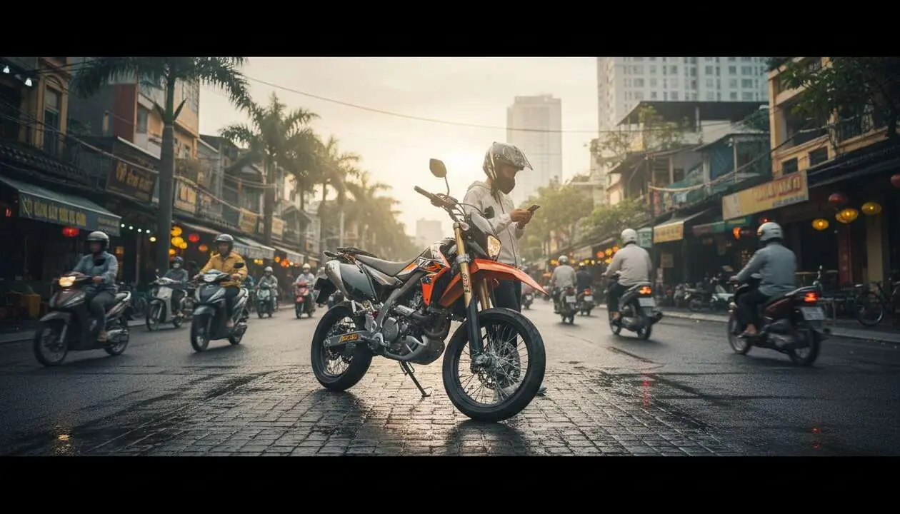  Suzuki DR-Z4SM 2026 en Vietnam la moto urbana innovadora que est&aacute; cambiando la movilidad urbana &mdash; Imagen generada por IA 