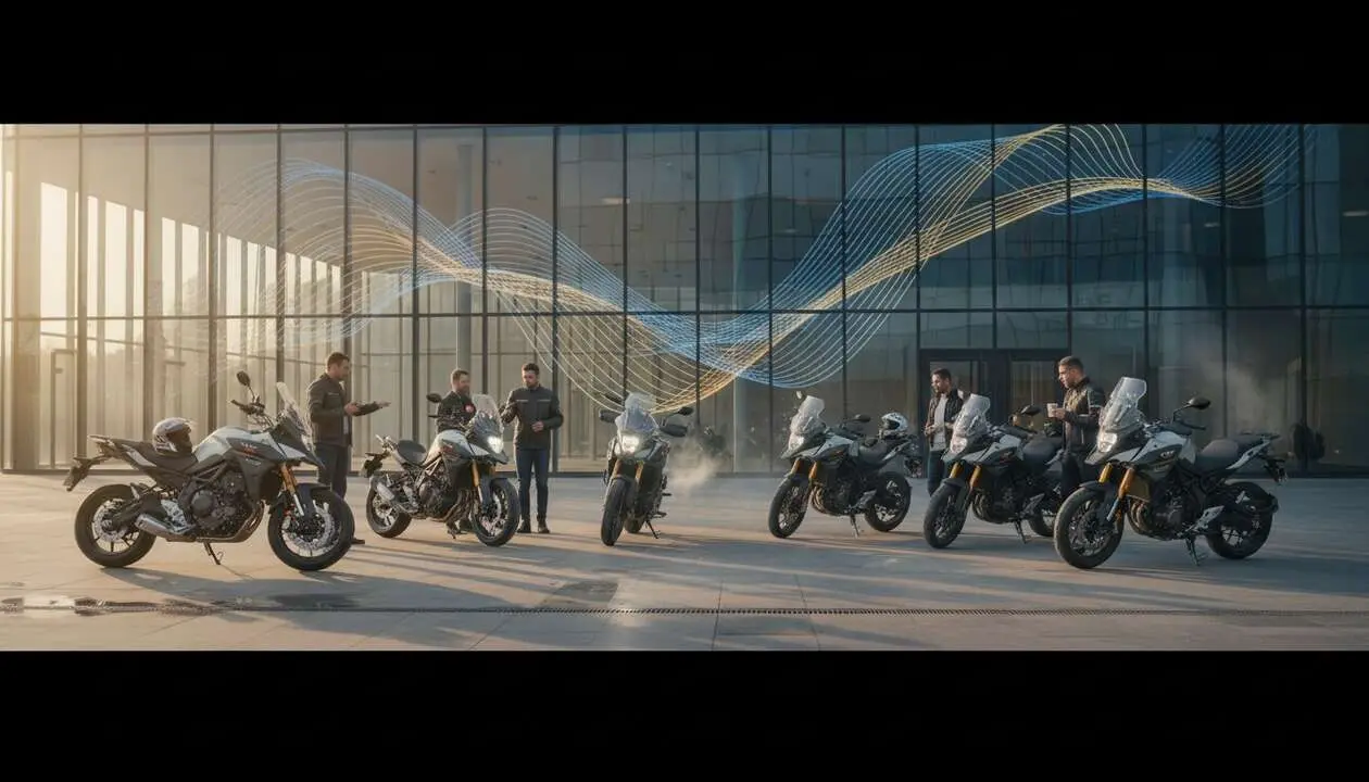  Motocicleta Voge destacada en carretera abierta mostrando dise&ntilde;o moderno y potencia para riders apasionados &mdash; Imagen generada por IA 