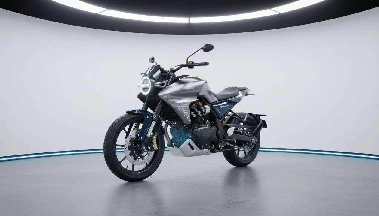  Royal Enfield Guerrilla 450 ALX la primera motocicleta dise&ntilde;ada con inteligencia artificial para innovar el mercado actual &mdash; Imagen generada por IA 