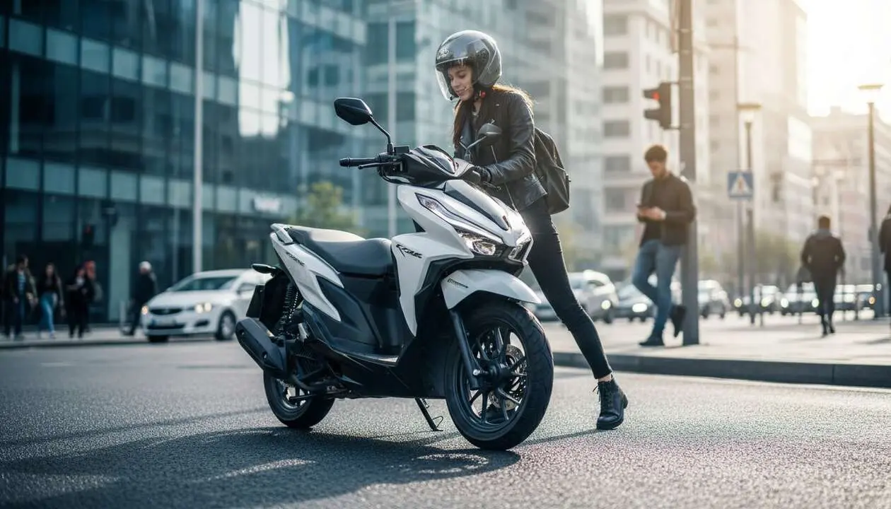  Honda Vario 125 scooter deportivo sin carnet ideal para moverse &aacute;gilmente por la ciudad con estilo y comodidad &mdash; Imagen generada por IA 
