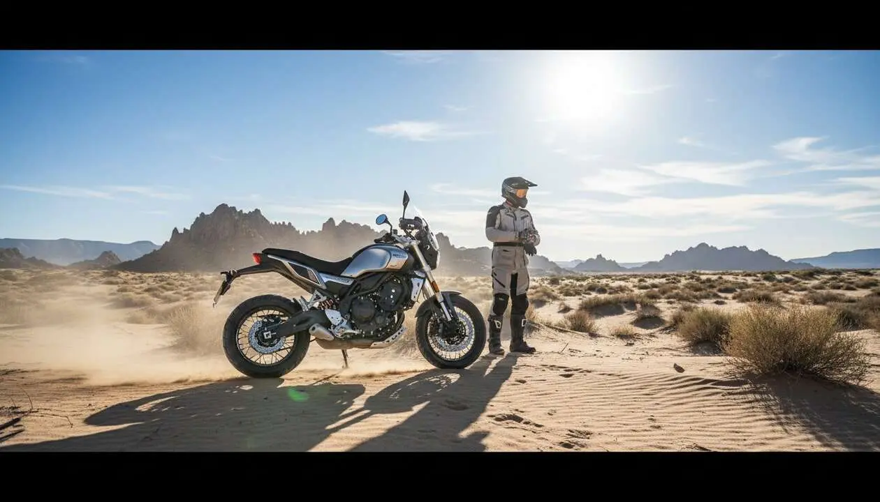 CFMOTO 700CL-X en acci&oacute;n mostrando su potencia y dise&ntilde;o revolucionario para aventuras off-road extremas &mdash; Imagen generada por IA 