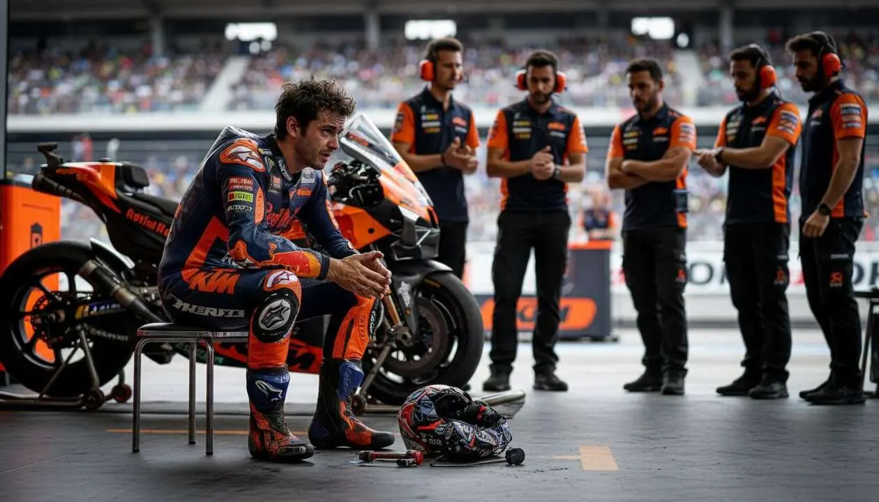  Maverick Vi&ntilde;ales criticando duramente a KTM y reflexionando sobre su posible adi&oacute;s a MotoGP en 2024 &mdash; Imagen generada por IA 