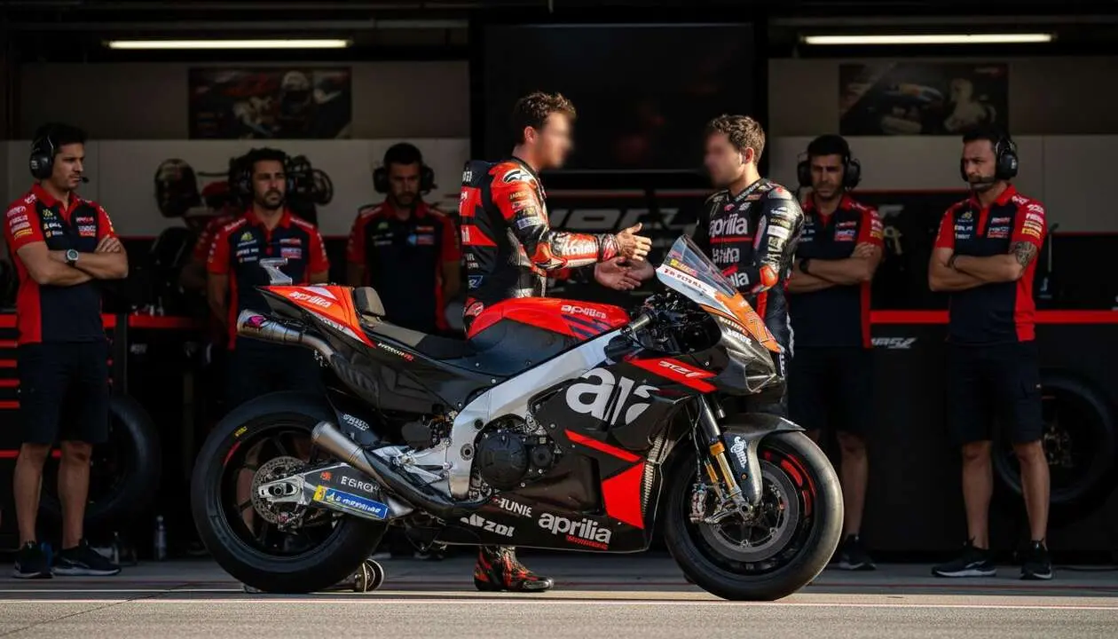  Aprilia y Bezzecchi protagonizan la tensi&oacute;n y &uacute;ltimas novedades en MotoGP 2026 &mdash; Imagen generada por IA 