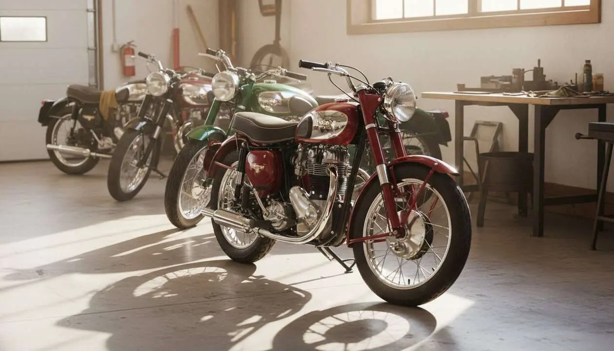  Moto cl&aacute;sica BSA captando la atenci&oacute;n de coleccionistas y amantes de las motocicletas vintage en la actualidad &mdash; Imagen generada por IA 
