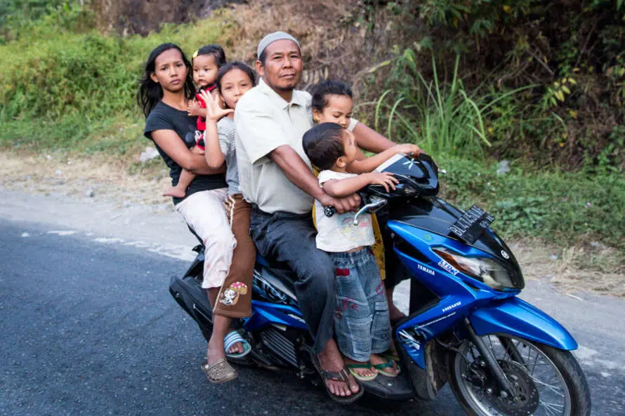Pasajero en moto