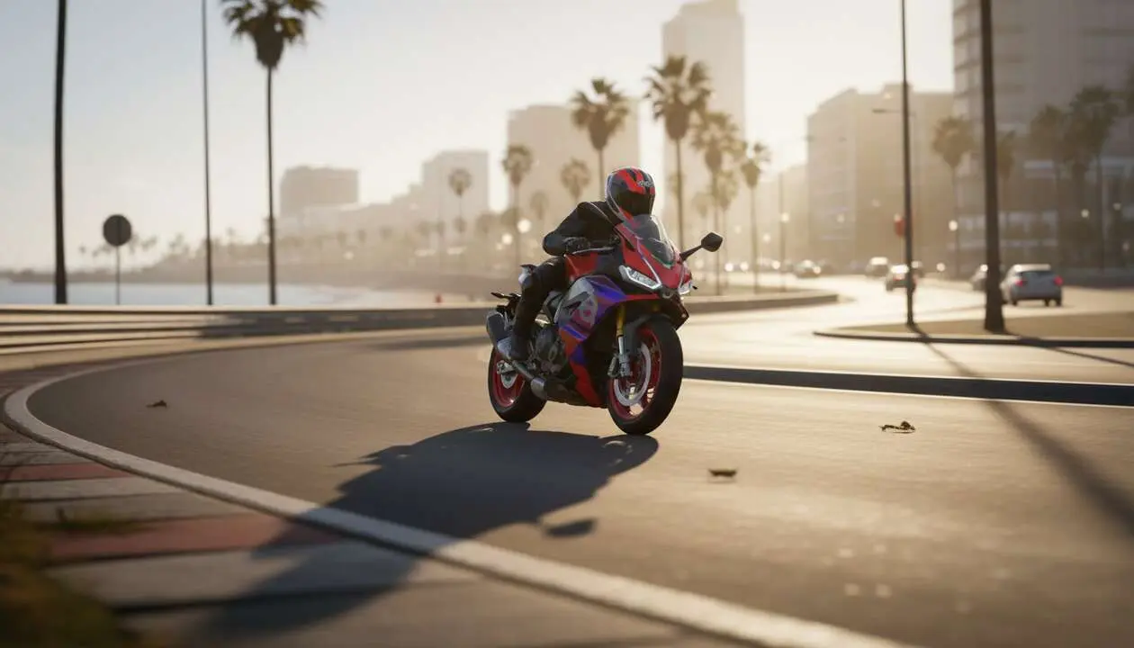  Aprilia RS 660 en acci&oacute;n mostrando su dise&ntilde;o revolucionario y rendimiento superior en calles y pistas &mdash; Imagen generada por IA 