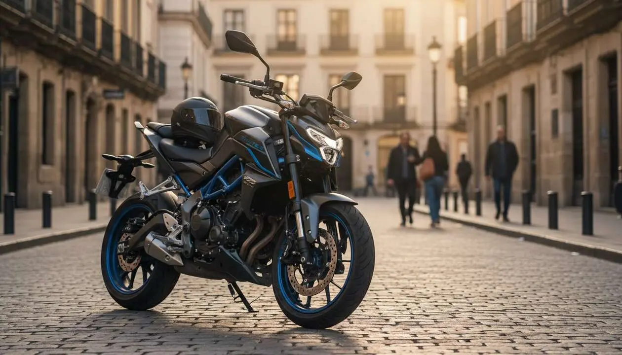  Moto urbana Zontes 310 destacada por su innovaci&oacute;n y dise&ntilde;o revolucionario en el mercado chino de motocicletas &mdash; Imagen generada por IA 
