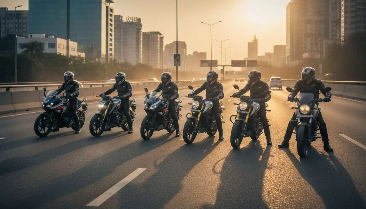  Las 5 motos Bajaj que est&aacute;n revolucionando el mercado de veh&iacute;culos en India y lideran la innovaci&oacute;n en 2026 &mdash; Imagen generada por IA 