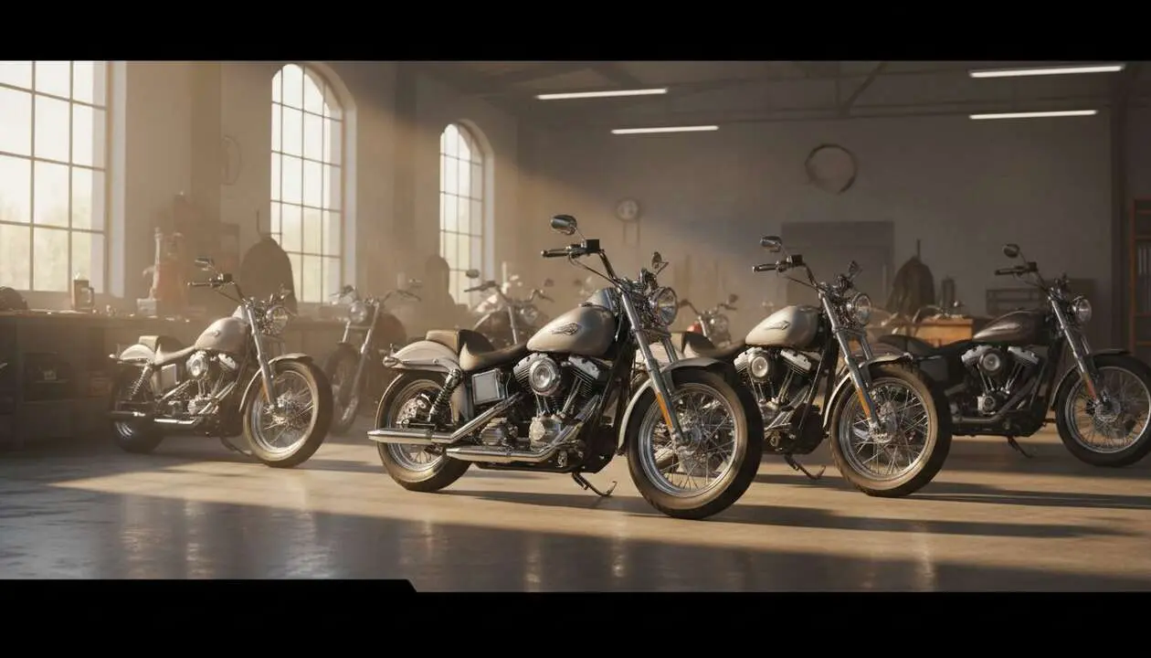  Harley Davidson en detalle con 7 secretos sorprendentes que no conoc&iacute;as sobre esta legendaria marca de motos &mdash; Imagen generada por IA 