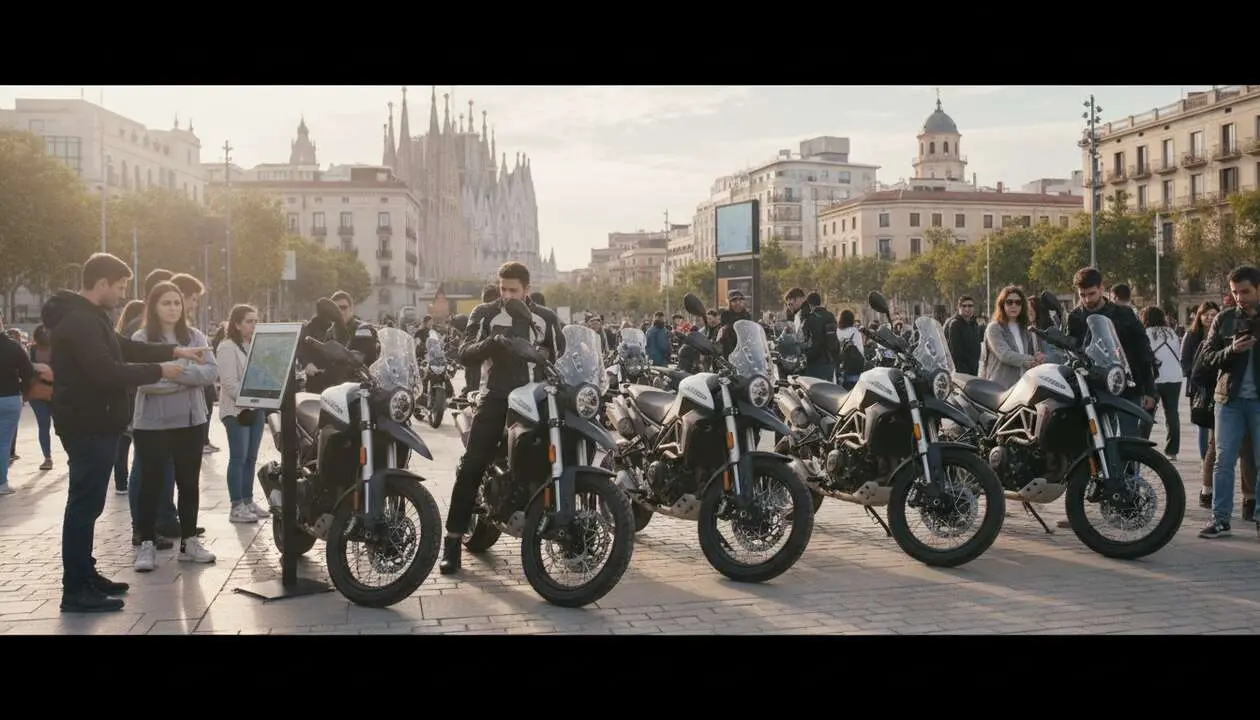  Motocicleta Macbor en carretera espa&ntilde;ola mostrando dise&ntilde;o innovador y tecnolog&iacute;a avanzada en 2026 &mdash; Imagen generada por IA 