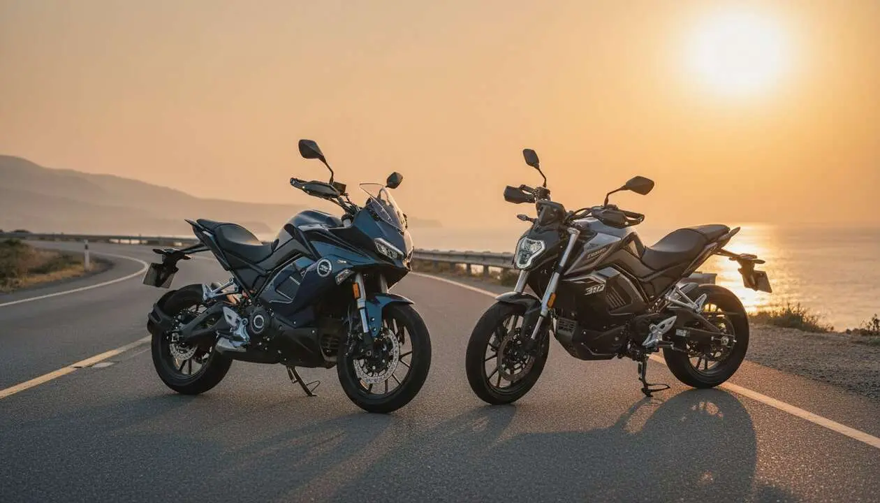  Comparativa Zontes 310 y Zontes 350 motos el&eacute;ctricas 2026 para elegir la mejor opci&oacute;n en carretera urbana y carretera abierta &mdash; Imagen generada por IA 