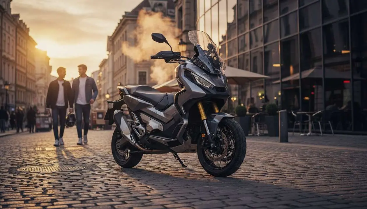  Honda X-ADV en acci&oacute;n, el scooter innovador que revoluciona la movilidad urbana con estilo y tecnolog&iacute;a avanzada &mdash; Imagen generada por IA 