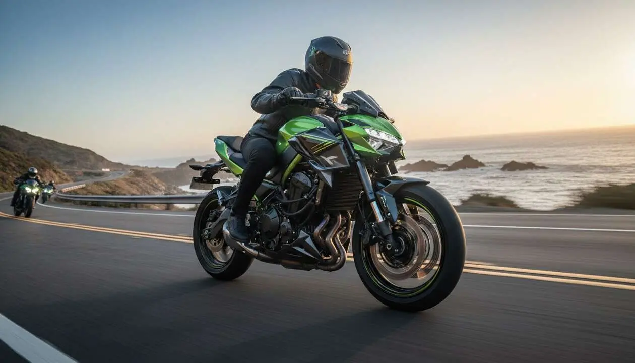 Kawasaki Z500 2026 en acci&oacute;n, la moto deportiva que redefine el segmento con innovaci&oacute;n y estilo moderno &mdash; Imagen generada por IA 
