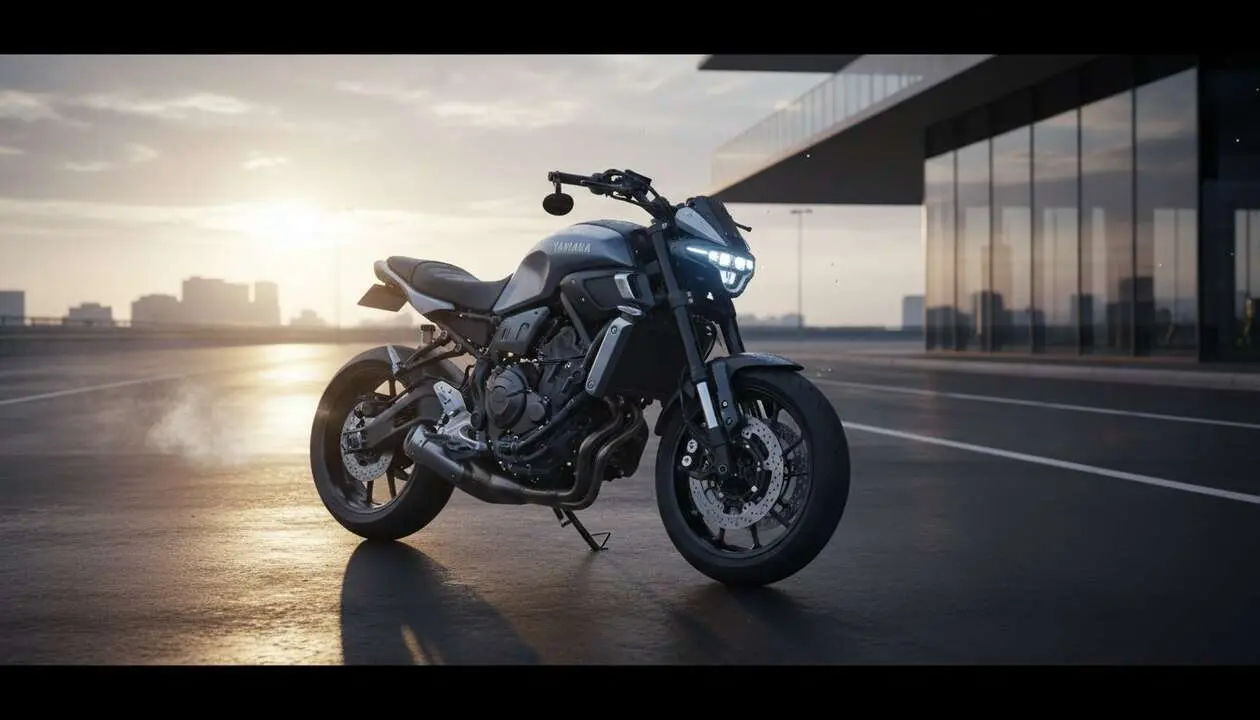  Yamaha XSR700 2026 en acci&oacute;n mostrando su dise&ntilde;o innovador y tecnolog&iacute;a avanzada para motociclistas modernos &mdash; Imagen generada por IA 