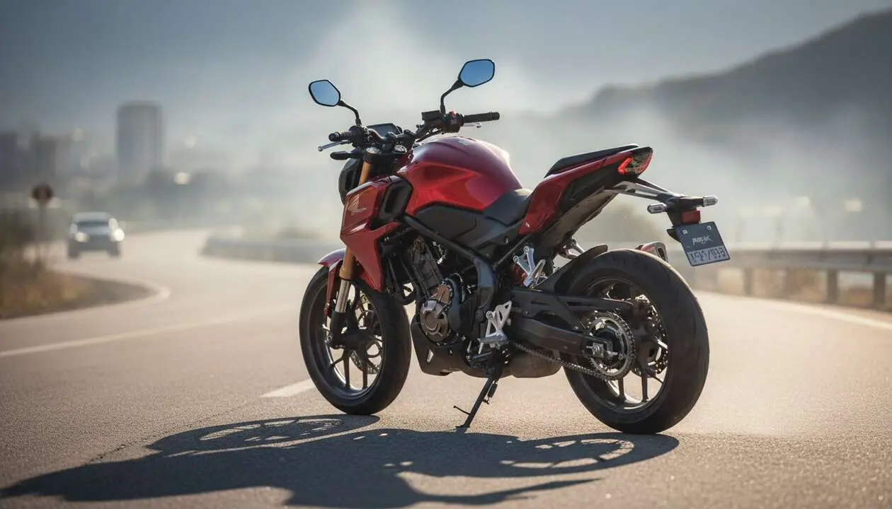 Honda CB500 Hornet 2026 en acci&oacute;n mostrando su dise&ntilde;o renovado y mejoras en rendimiento y potencia avanzada &mdash; Imagen generada por IA 