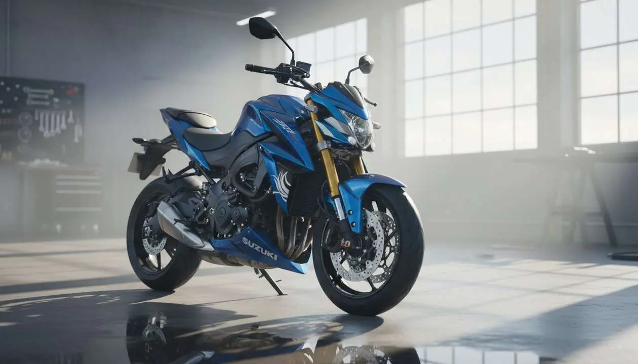  Suzuki GSX-S1000 Hamamatsu Edition en detalle, destacando sus caracter&iacute;sticas especiales y dise&ntilde;o &uacute;nico &mdash; Imagen generada por IA 