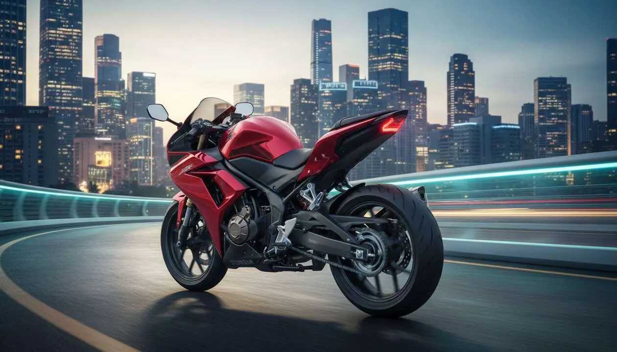  Honda CBR500R 2026 en acci&oacute;n mostrando su dise&ntilde;o renovado y caracter&iacute;sticas deportivas avanzadas &mdash; Imagen generada por IA 