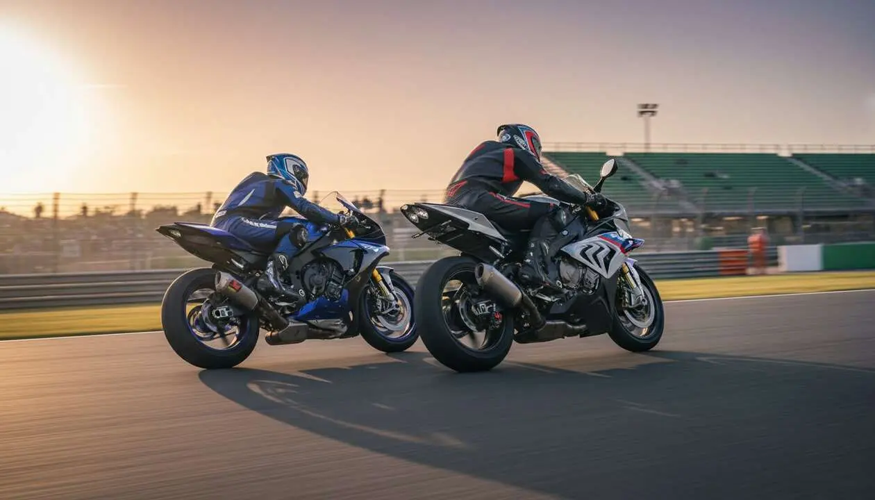  Yamaha R1 y BMW S1000RR comparativa 2026 para elegir la mejor moto deportiva en la pista este a&ntilde;o &mdash; Imagen generada por IA 