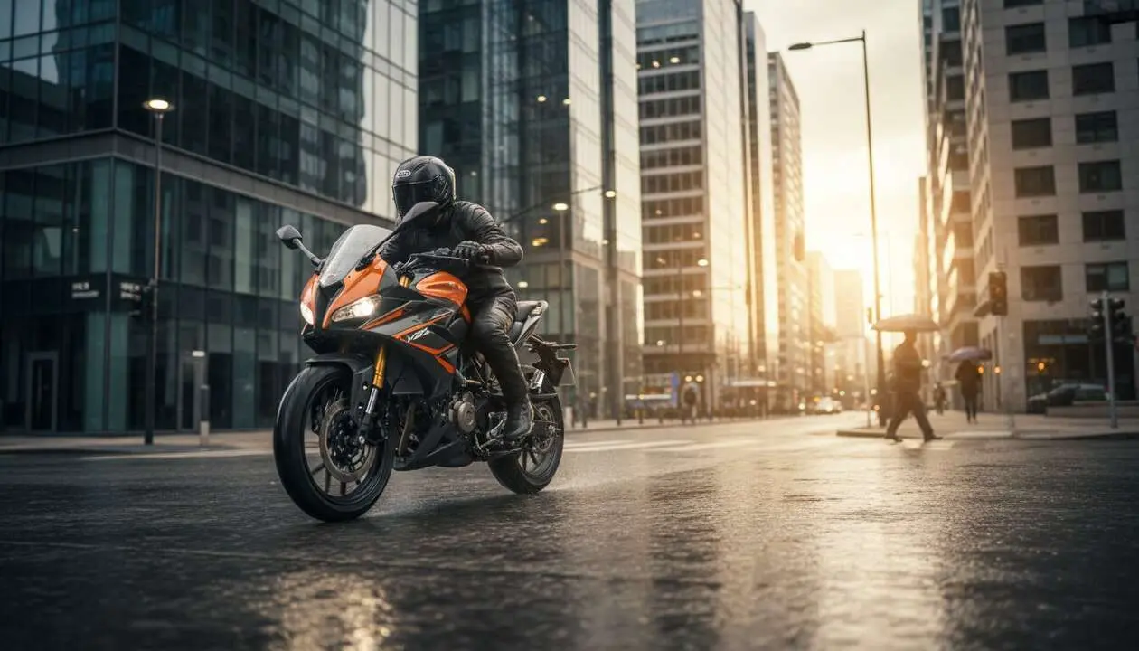  Voge 125R moto urbana 2026 perfecta para la ciudad con dise&ntilde;o moderno y rendimiento eficiente en calles urbanas &mdash; Imagen generada por IA 